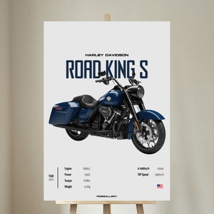 Harley Davidson Road King Special 2023 - Motorcycle Wall Deco Motor Line Art For A Motorcyclist Motorcycle Digital Motorsports Digital