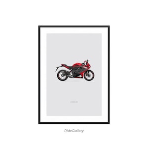 Honda CBR650R 2023 - Motorcycle Wall Deco Motor Line Art For A Motorcyclist Motorcycle Digital Motorsports Digital Motorbike Prints