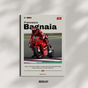 PECCO BAGNAIA Francesco 63 - GoFree DUCATI Desmosedici cp MotoGP - Motorcycle Wall Deco Motor Line Art For A Motorcyclist Motorcycle Digital