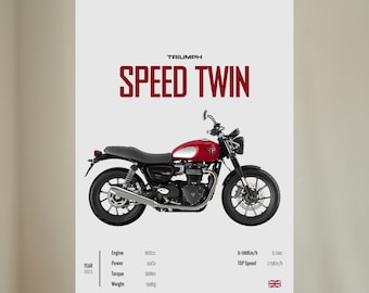 Triumph STREET TRIPLE RS 765 - Motorcycle Wall Deco Motor Line Art