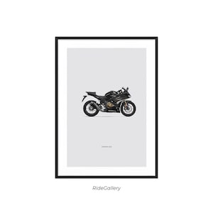 Honda CBR500R 2022 - Motorcycle Wall Deco Motor Line Art For A Motorcyclist Motorcycle Digital Motorsports Digital Motorbike Prints