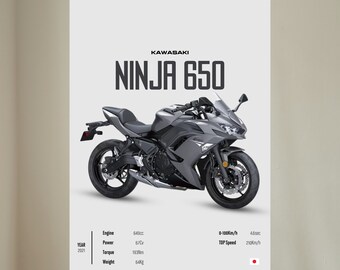 KAWASAKI Ninja 1000 ZX-10R 2023 - Motorcycle Japanese Poster Wall