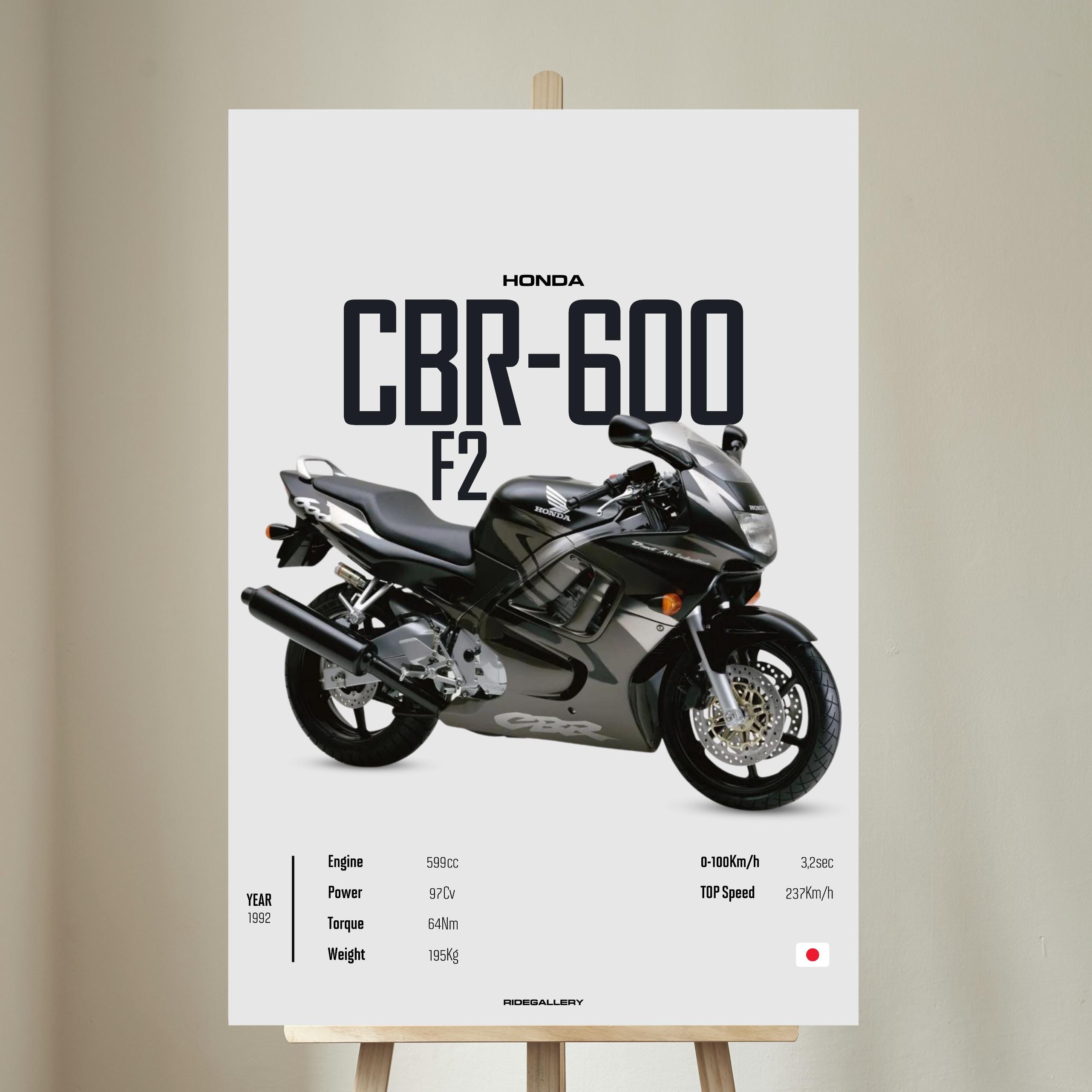 Honda CBR 600 F2 1992 - Motorcycle Wall Deco Motor Line Art for A