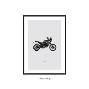 DUCATI DesertX - Motorcycle POSTER Wall Art Digital Download Wall Decor Motor Line Art Perfect Gift For A Motorcyclist