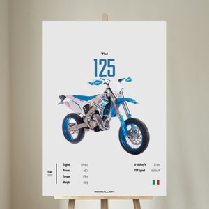 TM Racing SMR 125 2022 - Motorcycle Wall Deco Motor Line Art For A Motorcyclist Motorcycle Digital Motorsports Digital Motorbike Prints
