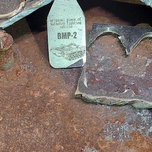 Keychain from a piece of bmp 2 found in Ukraine.gifts for men