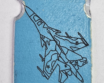 keychain made of SU34 aircraft skin.gift for him