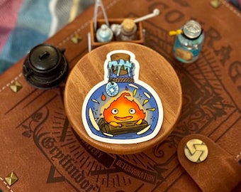 Fire Demon Sticker: Cottagecore Sticker, Anime sticker