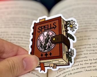 Spellbook Sticker: Witchcore Grimoire, Dark Academia (2x2.25 inch)