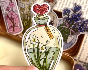 Self Love Sticker: daffodil sticker, Witchy Plant Decal