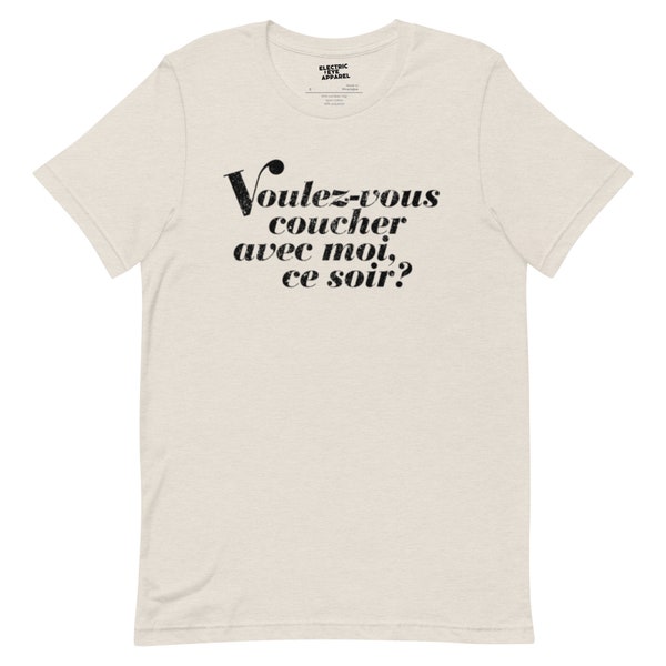 John Lennon Yoko Ono Inspiriert Vintage 70er Jahre Stil 'Voulez-vous Coucher' Premium Bedruckte Hochwertige Baumwolle Unisex T-Shirt