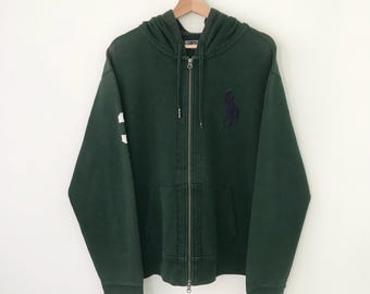 トップス 90s Polo by Ralph Lauren Full-Zip Hoodie Vintage 90's Polo Ralph Lauren Zip Up Hoodie - M – NEWLIFE