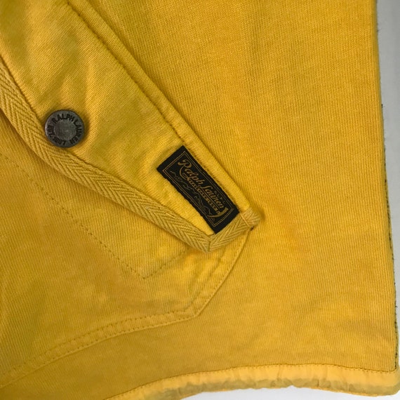 Vintage 90s Polo Ralph Lauren Half Button Yellow … - image 7