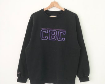 Vintage Christian Brothers College Black Sweatshirt Medium Christian Brothers College High School CBC University Spell Out Crewneck Size M