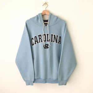 Vintage University Of North Carolina Blue Sweater XLarge UNC Carolina Tar Heels Hoodie North Carolina University Pullover Sweater Size XL