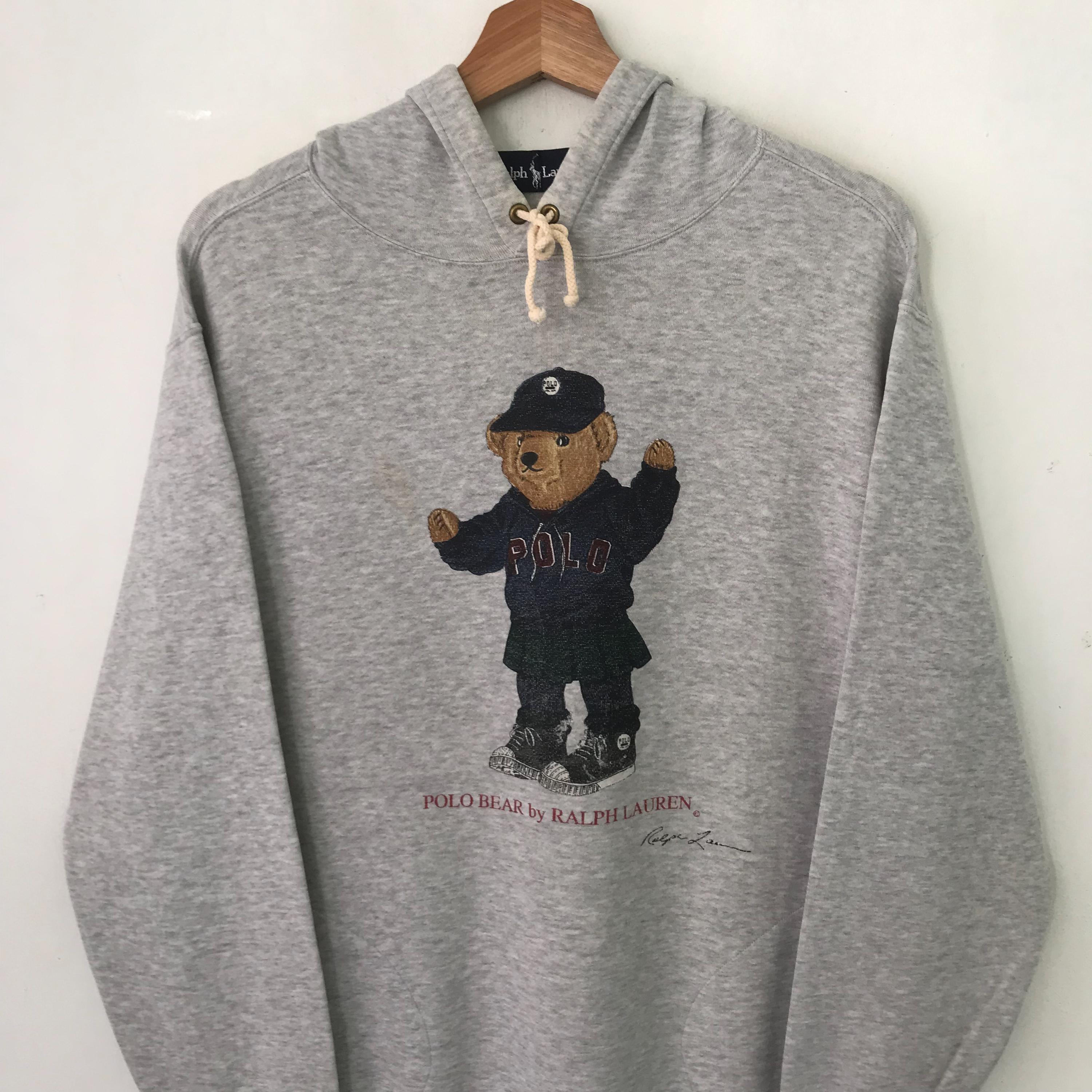 Vintage Polo Bear Ralph Lauren Gray Sweater Polo Ralph Lauren 