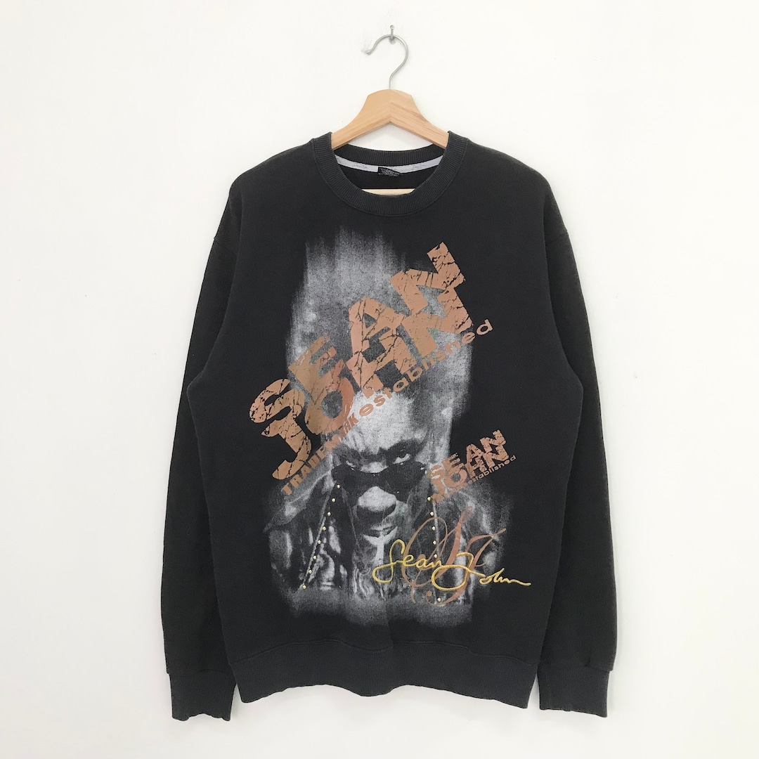 Vintage Y2K Retro Graphic Rapper Black Sweatshirt Large Streetwear ...