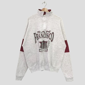 Vintage 90s San Francisco Grey Sweatshirt Xlarge San Francisco Golden Gate Bridge Printed Logo Sweater San Francisco Pullover Jumper Size XL