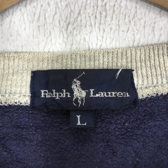 Vintage 90s Polo Ralph Lauren Blue Sweatshirt Large Polo Ralph