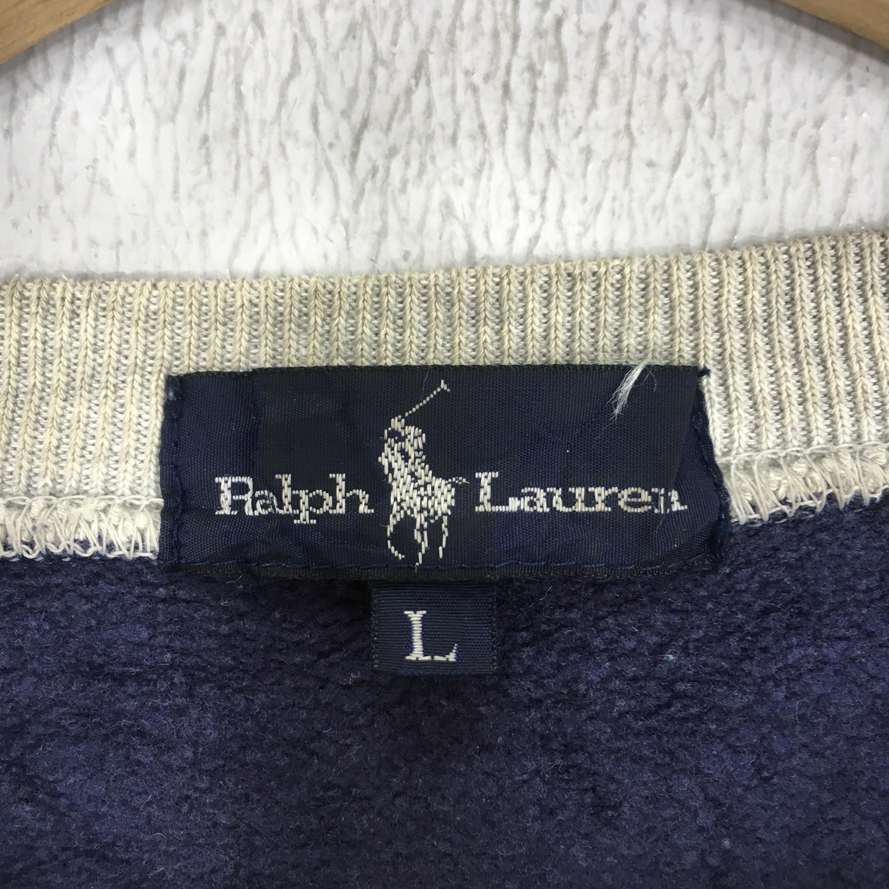 Vintage 90s Polo Ralph Lauren Blue Sweatshirt Large Polo Ralph