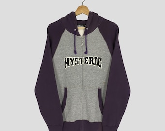 Vintage Hysteric Glamour Japan Grey Sweater Medium Hysteric Glamour Spell Out Logo Street Wear Zipper Hoodie Hysteric Japan Pullover Size M
