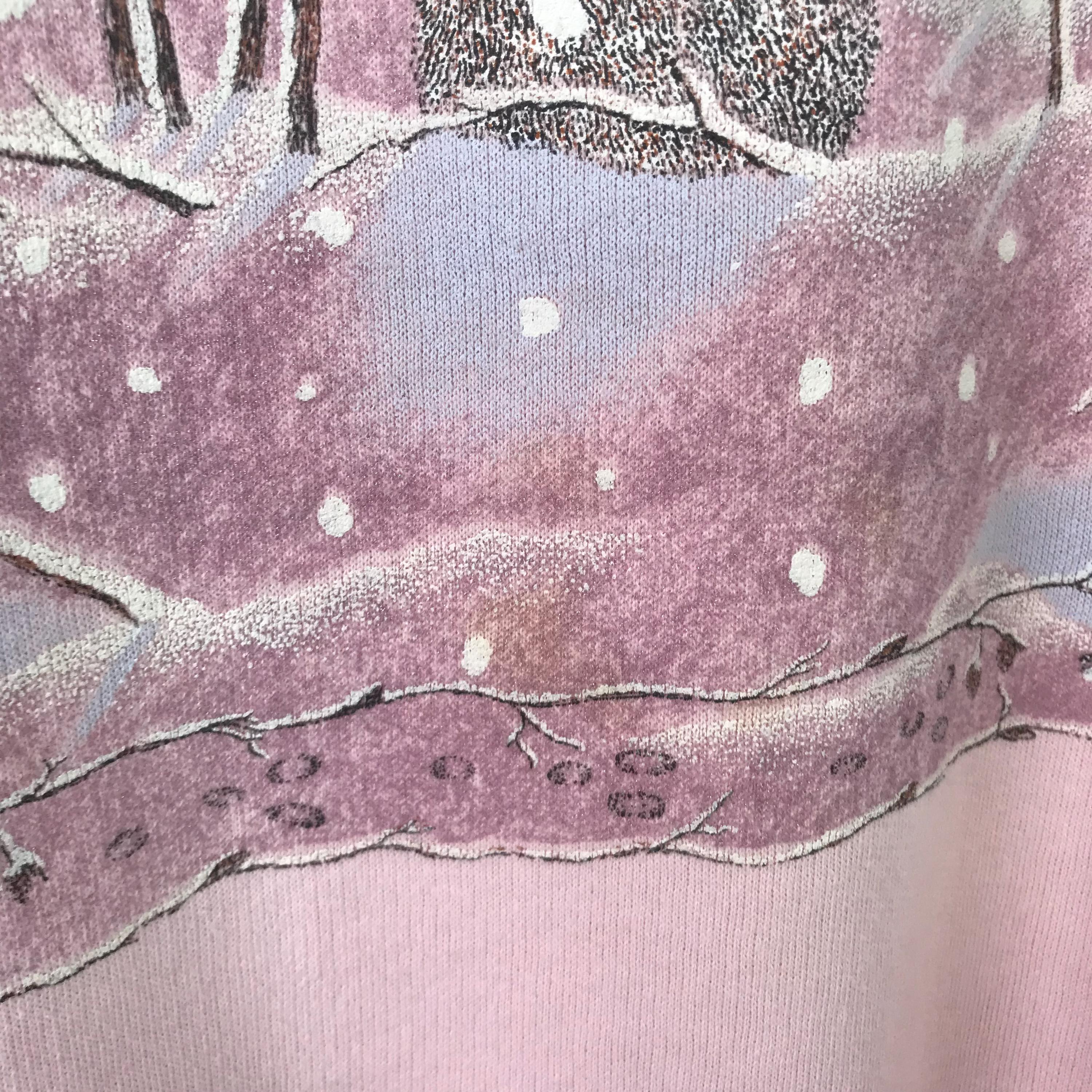 White Cartoon Animal's 90’s Vintage Graphic Sweatshirt - Size 8 main image 0