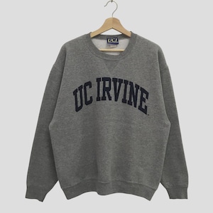 Vintage University Of California Irvine Grey Sweatshirt Large UC Irvine Spell Out Logo Sweater Uc Irvine Crewneck University Pullover Size L