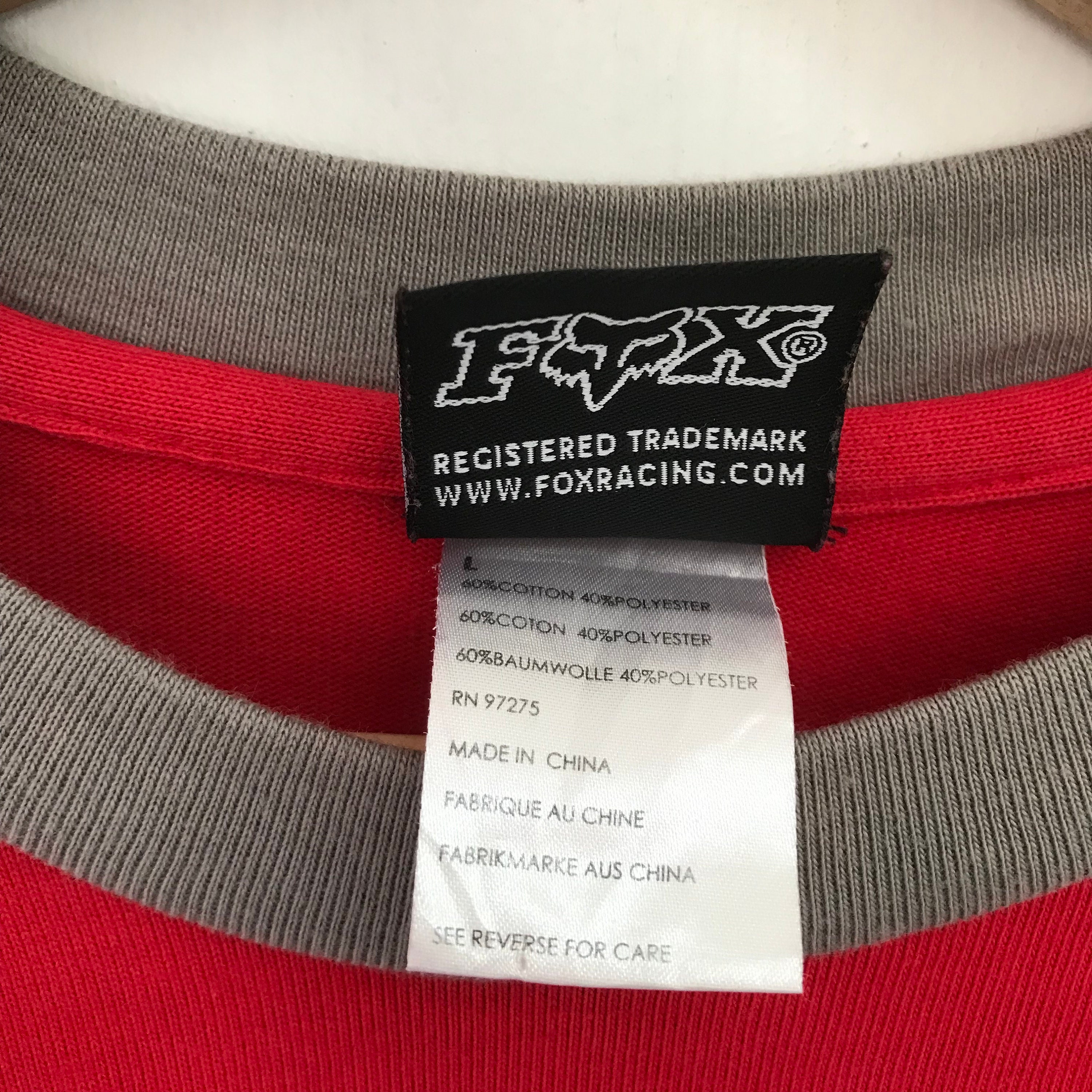 Vintage Fox Racing Team Motocross Red Tshirt Large Fox Vintage Fox Racing Team Motocross Red Tshirt Large Fox