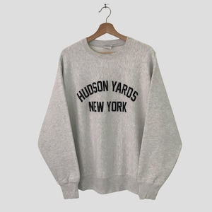 Vintage 90s Champion Reverse Weave Hudson Yards Grey Sweatshirt