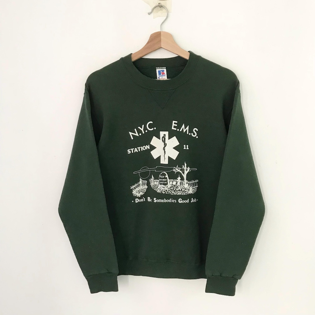 Vintage 90's the New York City Emergency Medical Services Green