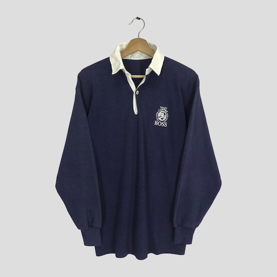 【新品】BOSS ネイビー メンズポロシャツ ロゴ刺繍(XL) 新品】BOSS ネイビー メンズポロシャツ ロゴ刺繍(XL) BOSS（ボス）の