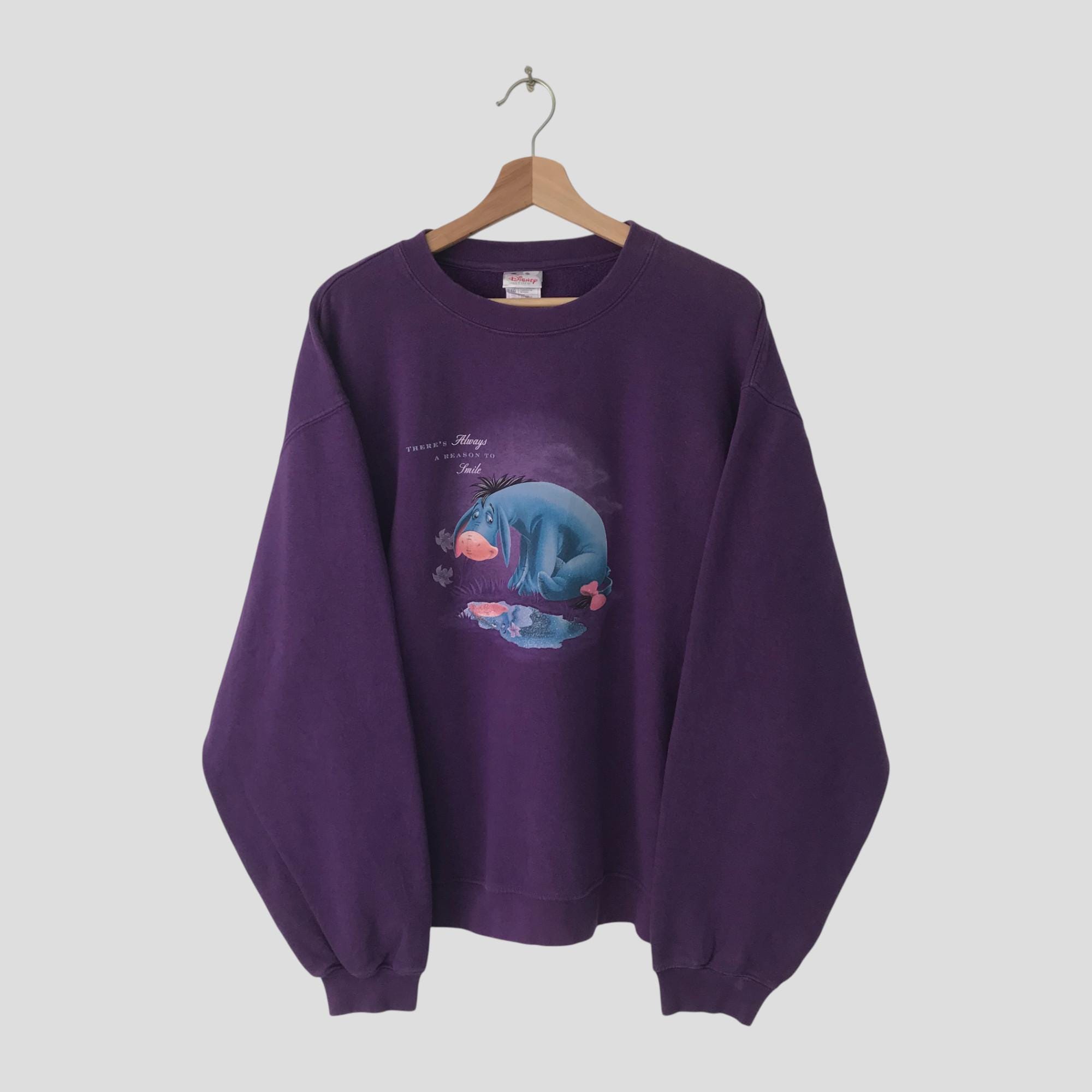 Vintage 90s Eeyore Purple Sweatshirt Xlarge Eeyore Disney  display picture 1