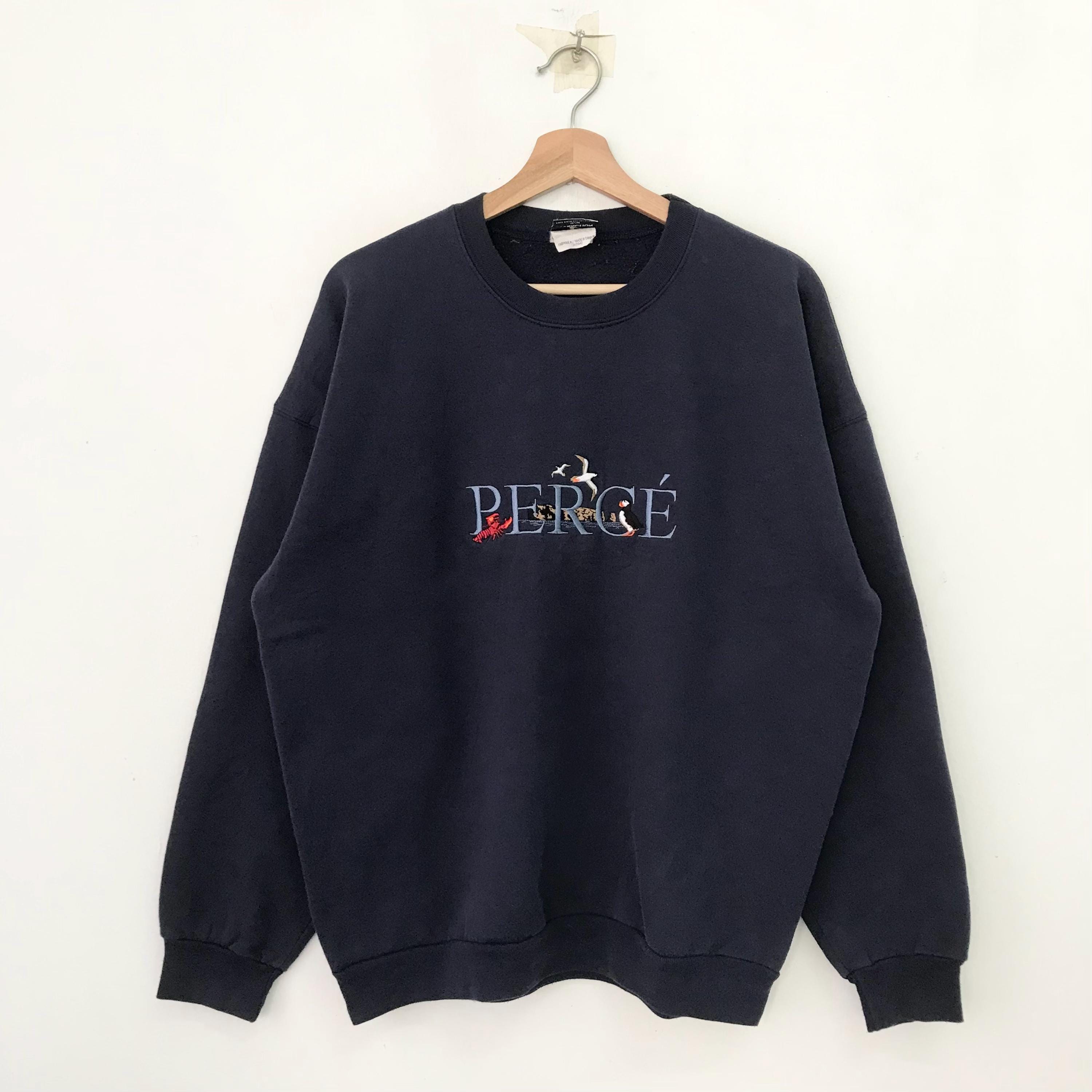 ヴィンテージ 90 年代 Perce ブルー スウェットシャツ L Perce