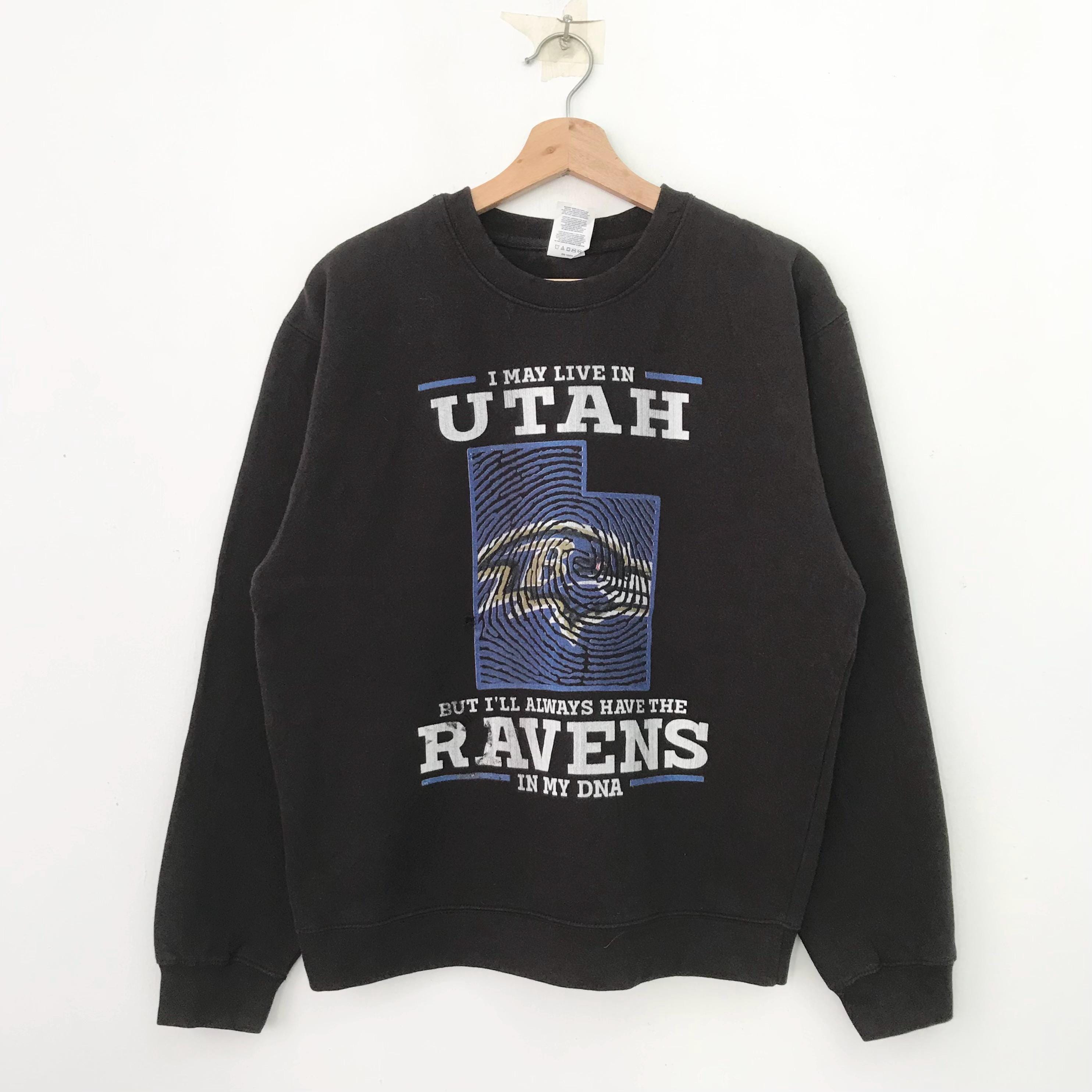 Vintage Utah Ravens Black Sweatshirt Medium Utah Ravens Bird
