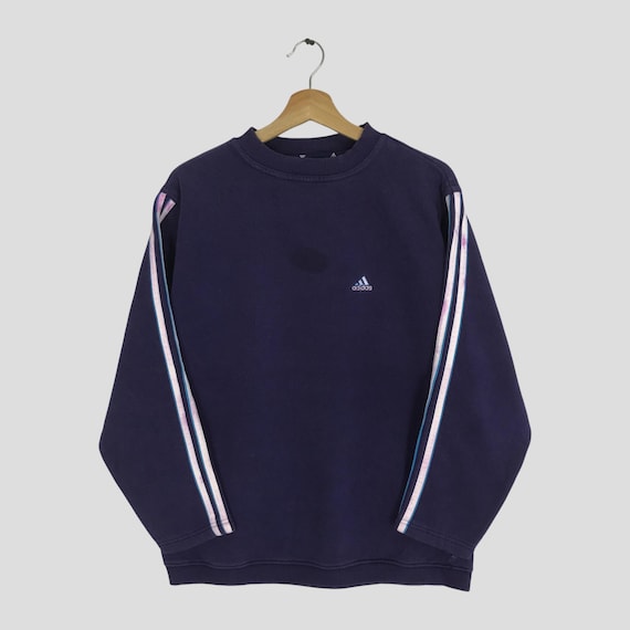 Vintage 90's Adidas Trefoil Blue Sweatshirt Adidas Three Stripes