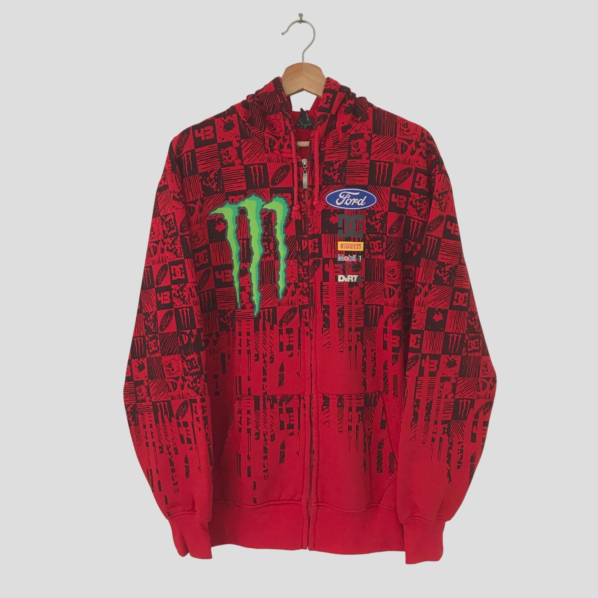 Vintage Monster Energy Red Sweater 2xlarge Monster Energy Graphic