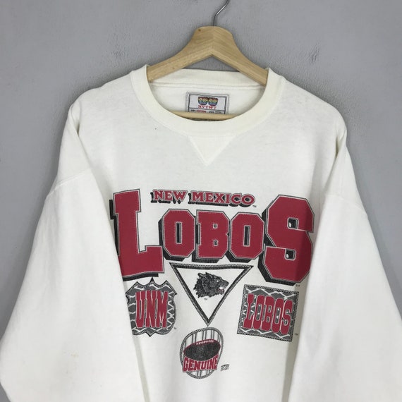 Vintage University New Mexico White Sweatshirt La… - image 4