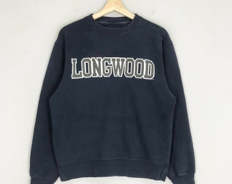 Vintage 90's Longwood Blue Sweatshirt Small Longwood University Sweater Longwood University Spell Out Logo Crewneck Longwood Pullover Size S