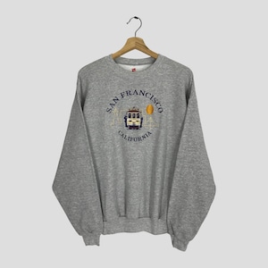 Vintage Y2K San Francisco Sweatshirt: Embroidered City Logo, Size M
