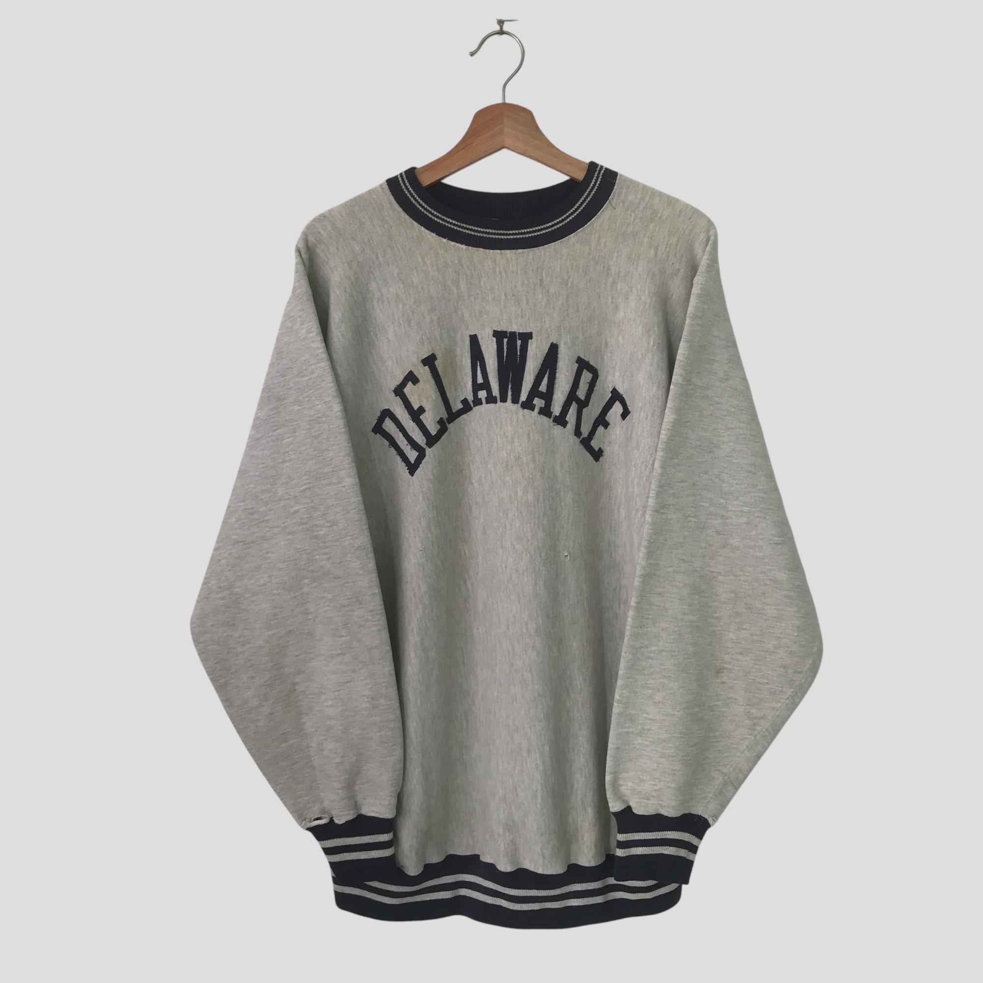 Champion Reverse Weave USA製 Delaware Vintage 90s Champion Reverse Weave Delaware Grey Sweatshirt