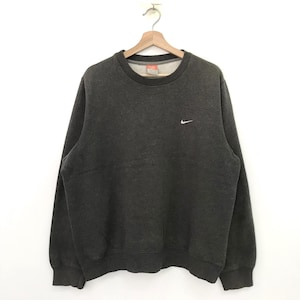 Nike Athletics Faded Black Sweatshirt XLarge Nike Swoosh Sportswear Embroidery Logo Sweater Nike Crewneck Nike Sport Pullover Jumper Size XL