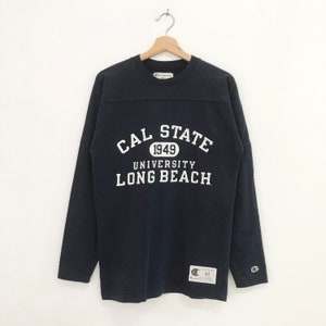 Vintage Champion Cal State Universität Blaues Sweatshirt Medium Cal Zustand Universität Long Beach Pullover Kalifornien Zustand Pullover Pullover Pullover Größe M