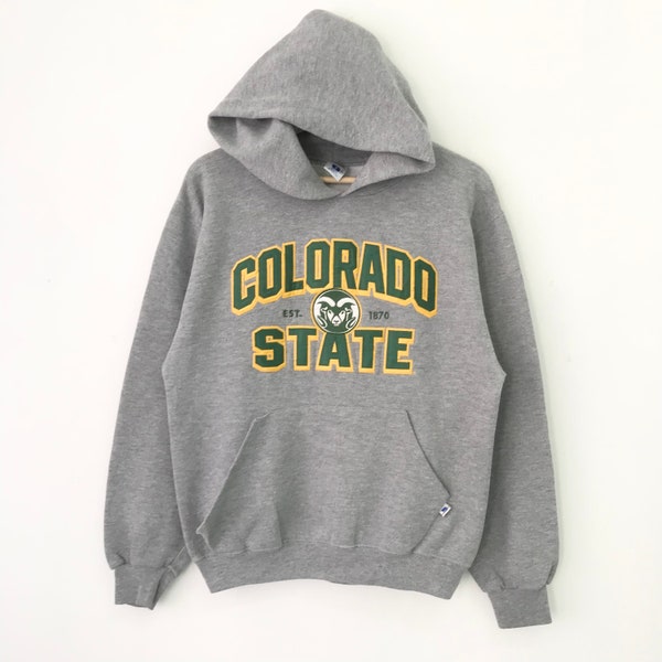 Vintage Colorado State Gray Sweater Small Colorado State University Spell Out Hoodie Colorado State University College CSU Pullover Size S