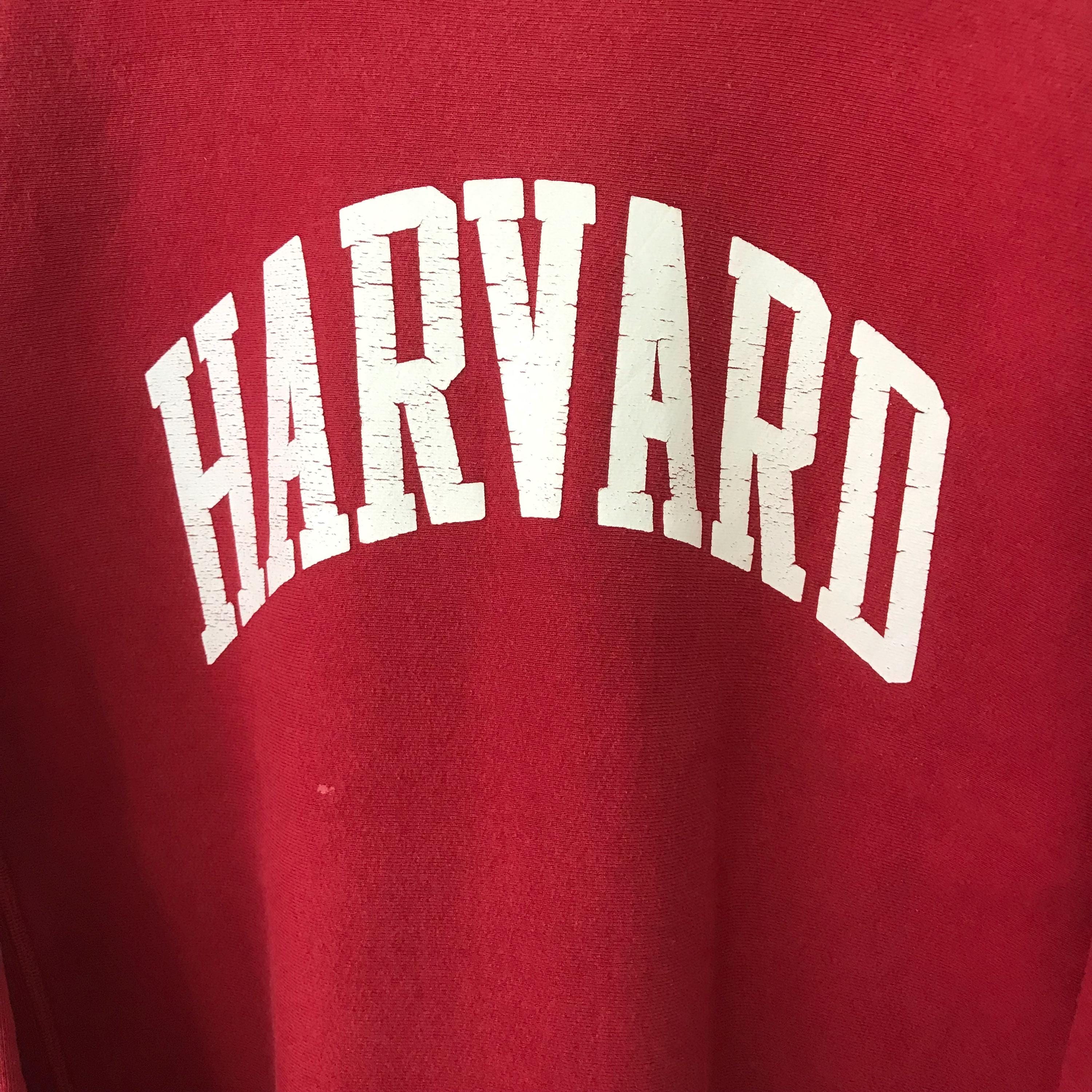 Vintage Champion Reverse Weave Harvard University Red Sweatshirt 