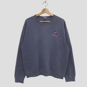 Felpa vintage Y2K American Airlines blu, maglione con ricamo grafico del volo American Airlines, taglia M, American Airlines Transport
