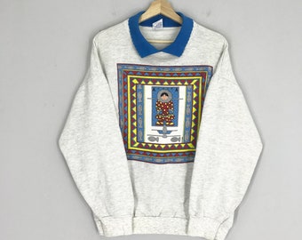 Vintage Alaska Sweatshirt Alaska Crewneck Alaska National Park Sweater Pullover Alaska Eagle Deer Bear Wolf Embroidered Logo
