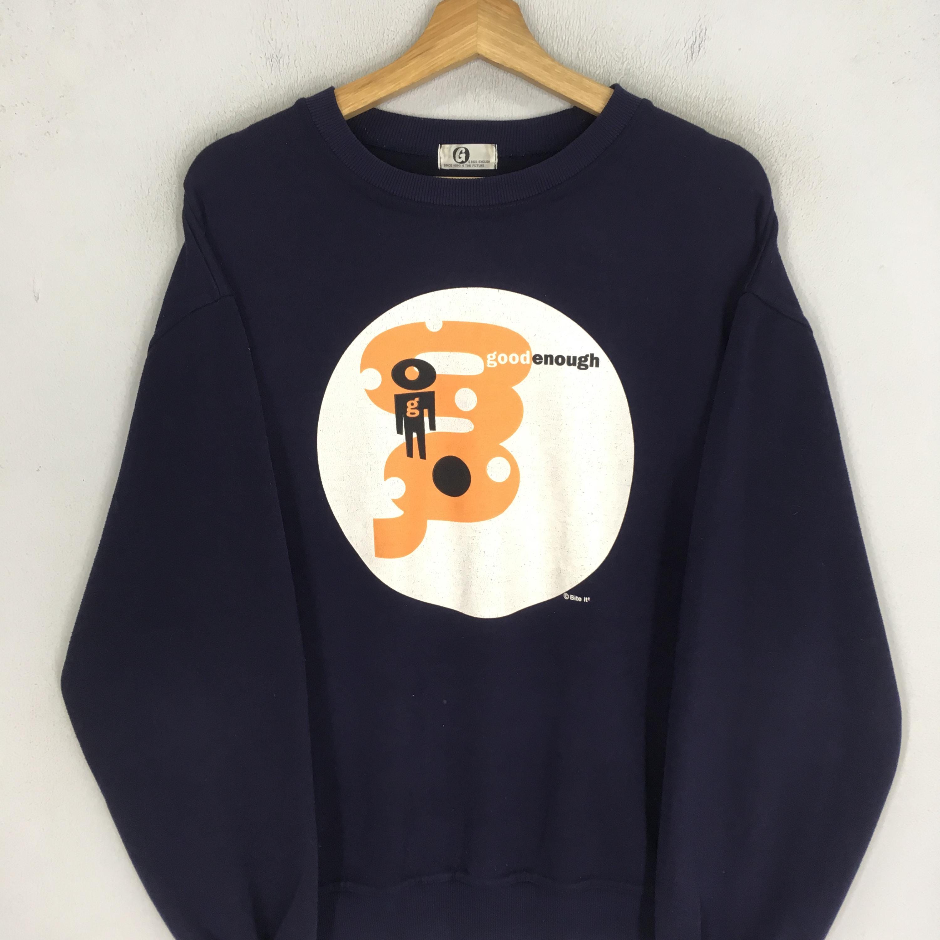 90年代ヴィンテージ Good Enough ジャパニーズブルー スウェットシャツ