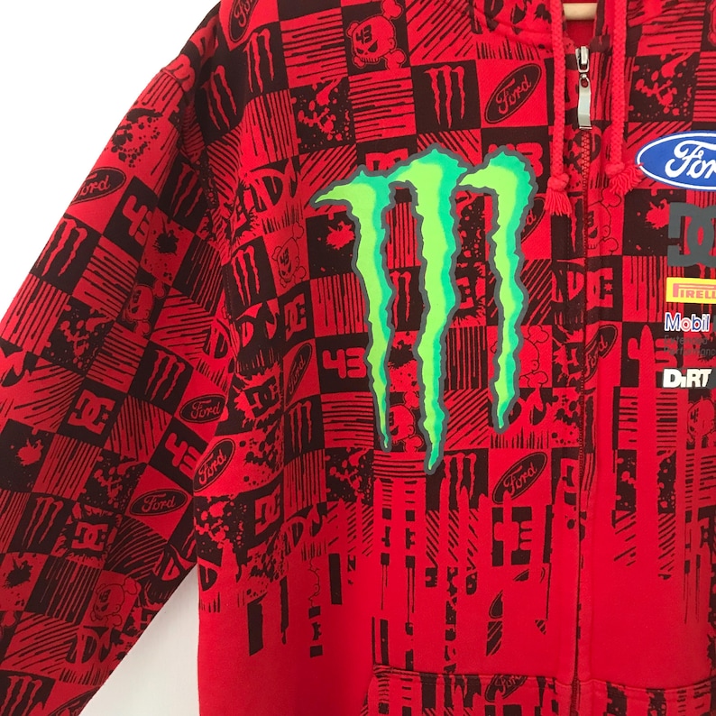 Vintage Monster Energy Red Sweater 2xlarge Monster Energy Graphic ...