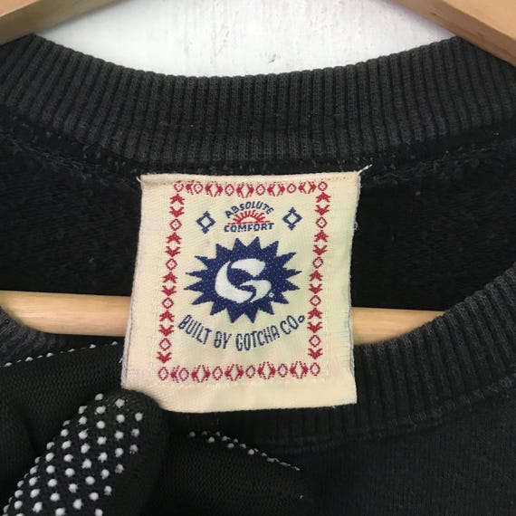 Vintage 90s Gotcha Black Sweatshirt Medium Gotcha Surf Surfer