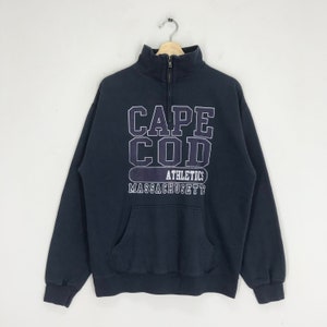 Felpa vintage Y2K Cape Cod Massachusetts Maglione con mezza cerniera Cape Cod Athletics Maglione Cape Cod Massachusetts Pullover Cape Cod Usa Taglia M